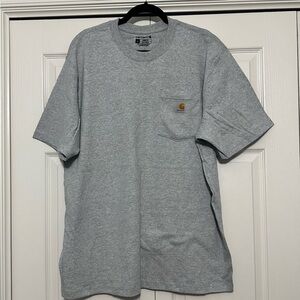 Carhartt Loose‎ Fit Heavyweight Short Sleeve Pocket T-Shirt Gray Large K87 EUC